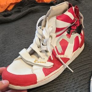 Evisu Red and White Leather Japanese‎ Sneakers - RARE size 13